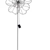 TrendLine LED-Stecker Blume Eisen 151 x 61 cm schwarz warmweiß