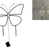 TrendLine LED-Stecker Schmetterling Eisen 67 x 59 cm schwarz warmweiß