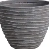 TrendLine Pflanztopf Ø 31,5 x 24,8 cm grau gerillt