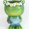 TrendLine Pflanztopf Polyresin Frosch 30 x 17 x 21 cm grün