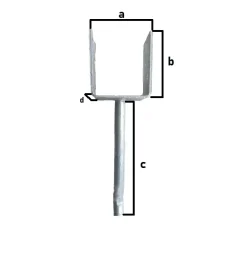 TrendLine Pfostenanker 8,1 x 10,0 x 20,0 x 6,0 cm
