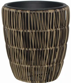 TrendLine Polyrattan Pflanztopf Ø21x24cm mit Einsatz