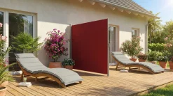 TrendLine Sichtschutz Capri rot, Höhe: 180 cm, Auszug: 200 cm
