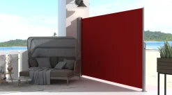 TrendLine Sichtschutz Capri rot, Höhe: 180 cm, Auszug: 200 cm