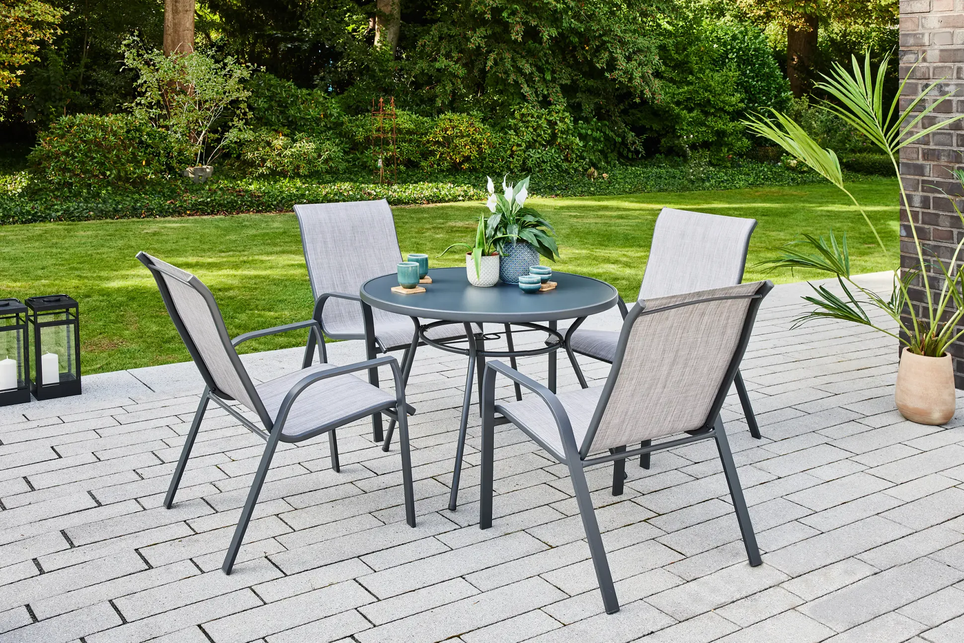 TrendLine Tisch Rio anthrazit Ø 96 cm,
