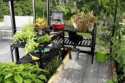 Vitavia Alutisch 121 x 54 x 76 cm schwarz 2 Ablagen