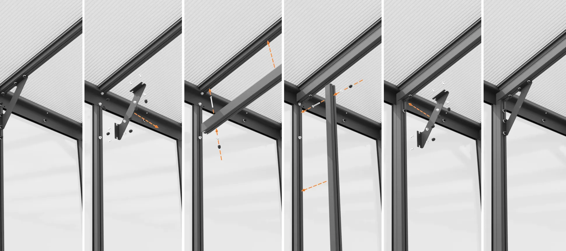 Vitavia Anlehngewächshaus Nachrüstset Helena 8600 aluminium 3 mm Sicherheitsglas
