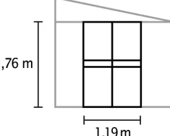 Vitavia Doppelschiebetürset Helena Athena 119 x 176 cm 3 mm Sicherheitsglas