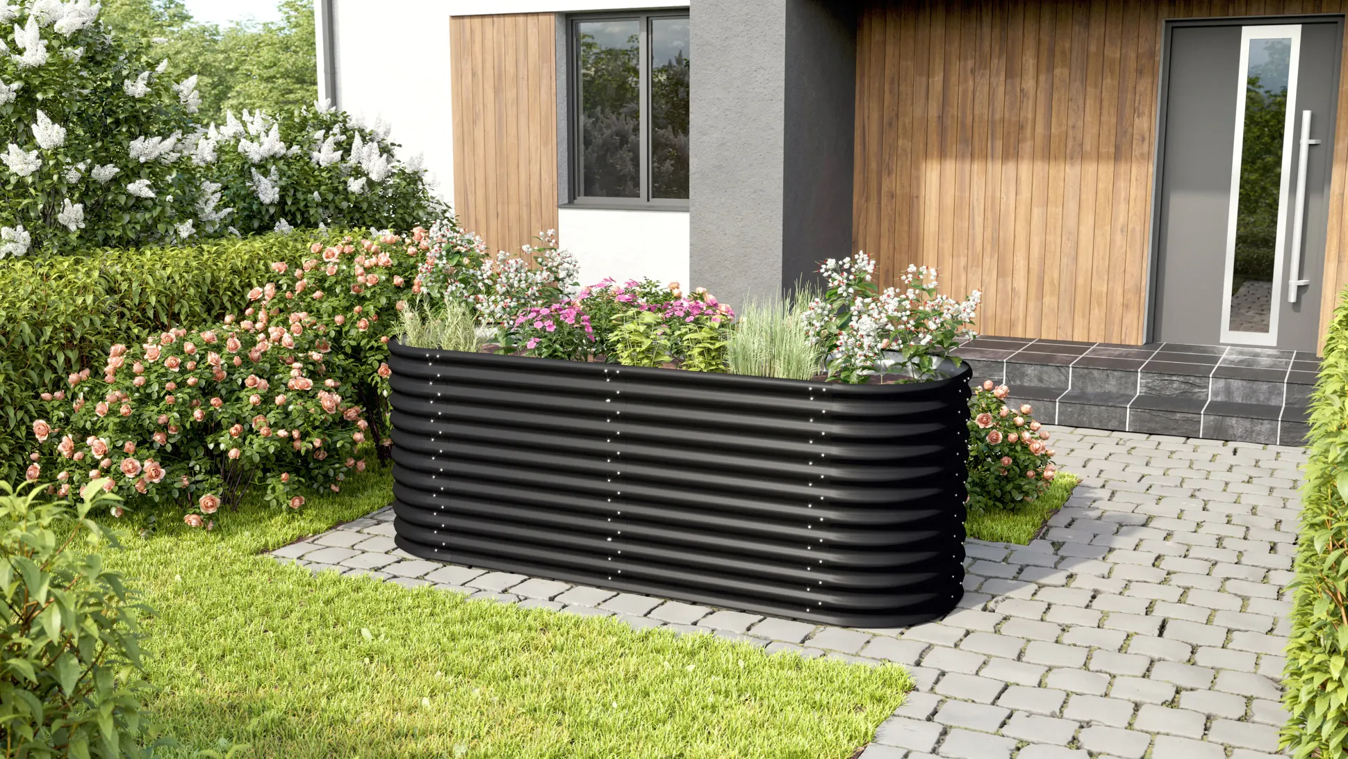 Vitavia Erweiterung Stretched zu Hochbeet 858 80 x 86 cm schwarz