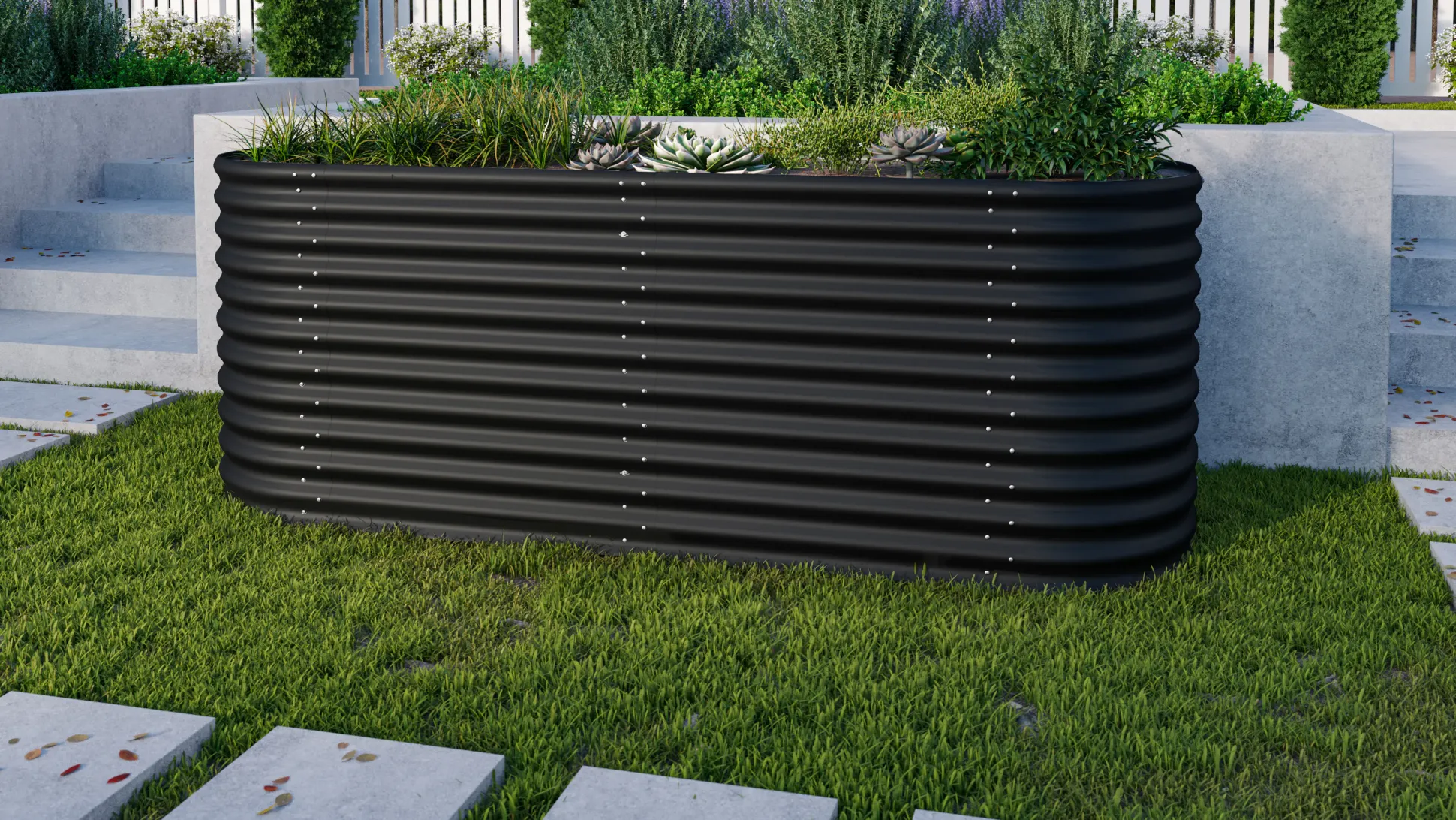 Vitavia Erweiterung Stretched zu Hochbeet 858 80 x 86 cm schwarz