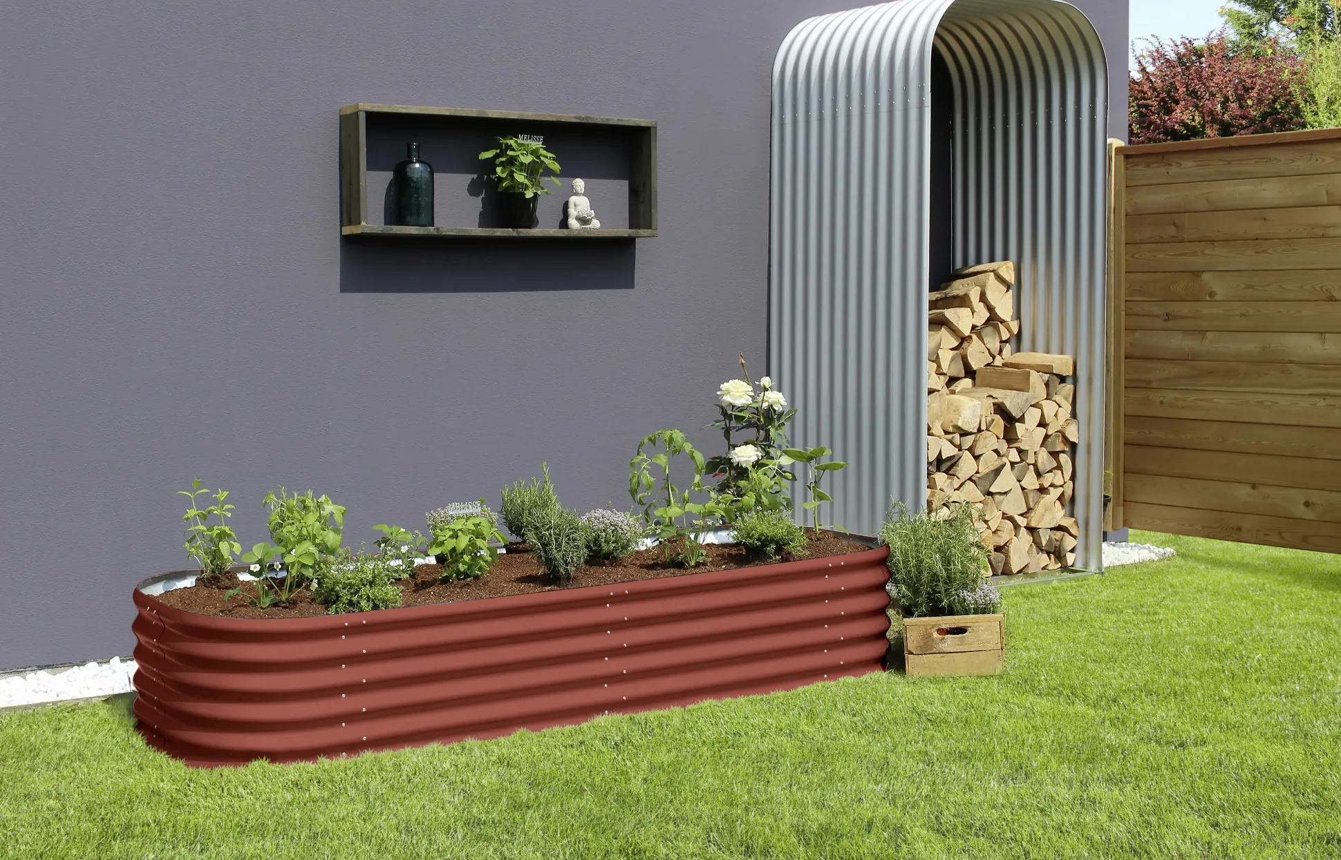 Vitavia Erweiterung Stretched zu Hochbeet 401 80 x 40 cm rubin