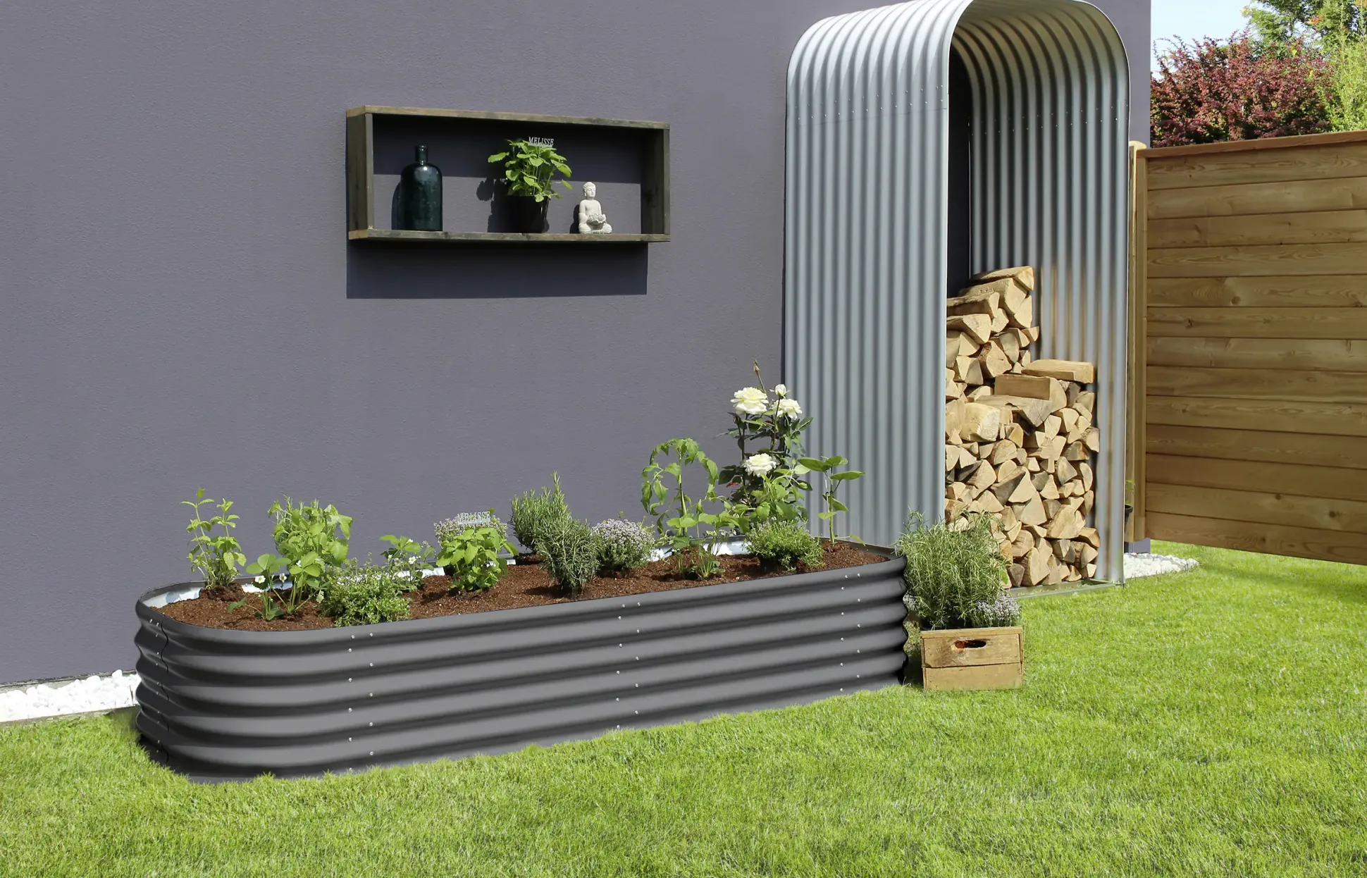 Vitavia Erweiterung Stretched zu Hochbeet 401 80 x 40 cm granit