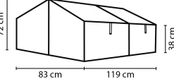 Vitavia Frühbeet Gaia Jumbo HKP 119 x 83 x 72 cm schwarz
