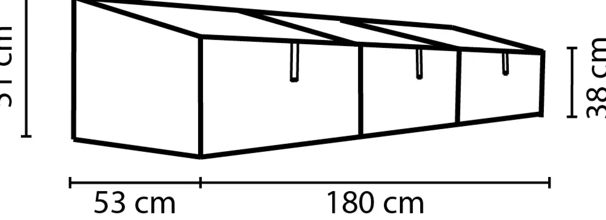 Vitavia Frühbeet Gaia 3X 53 x 180 cm inkl. 3 Dachfenstern