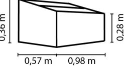 Vitavia Frühbeet Levana 1 57 x 98 cm aqua