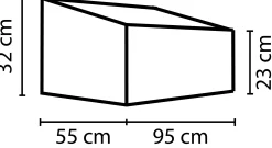 Vitavia Frühbeet Levana 2 55 x 95 cm kiesel