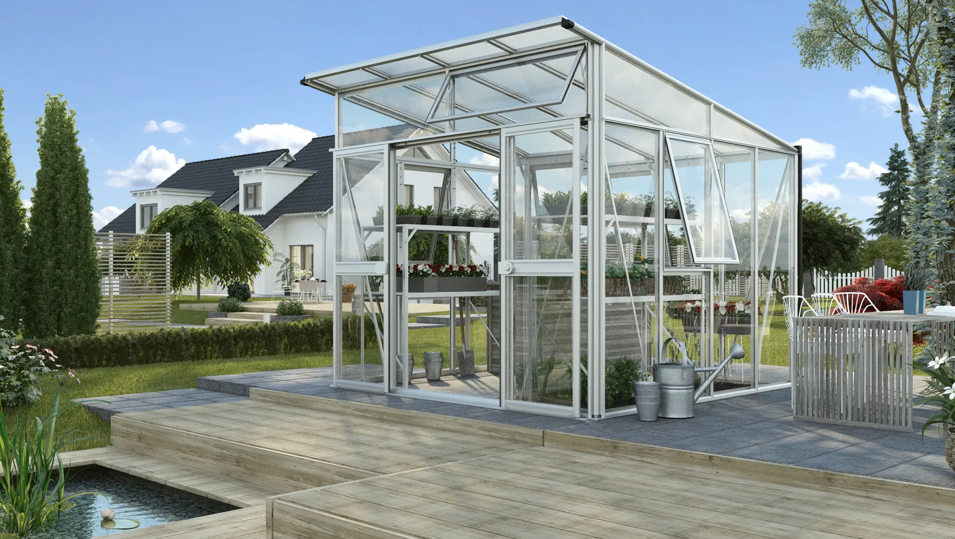 Vitavia Gewächshaus Aura 7800 275 x 270 cm 3 mm ESG 10 mm HKP