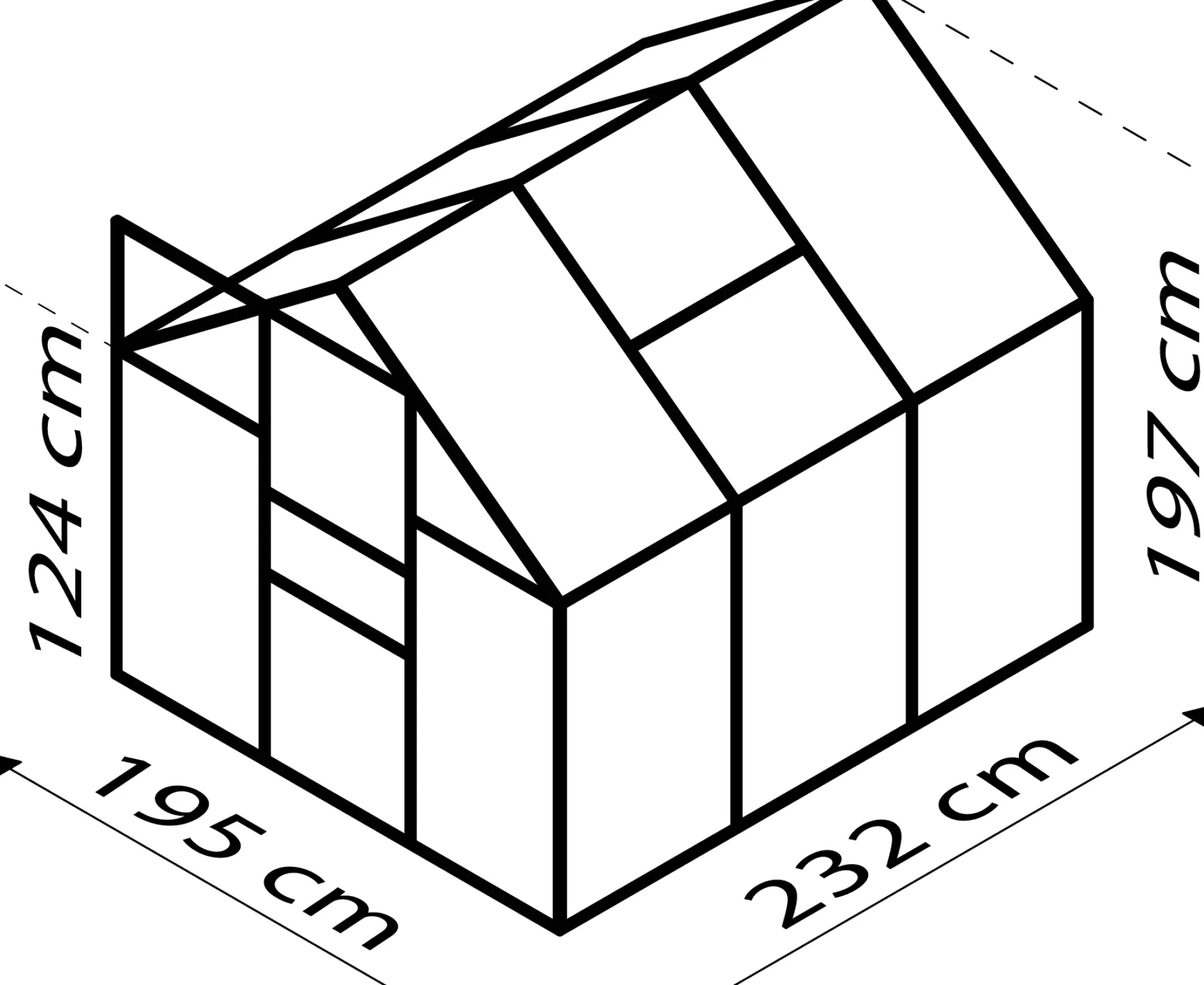 Vitavia Gewächshaus Calypso 4400 192 x 228 cm 4 mm HPK