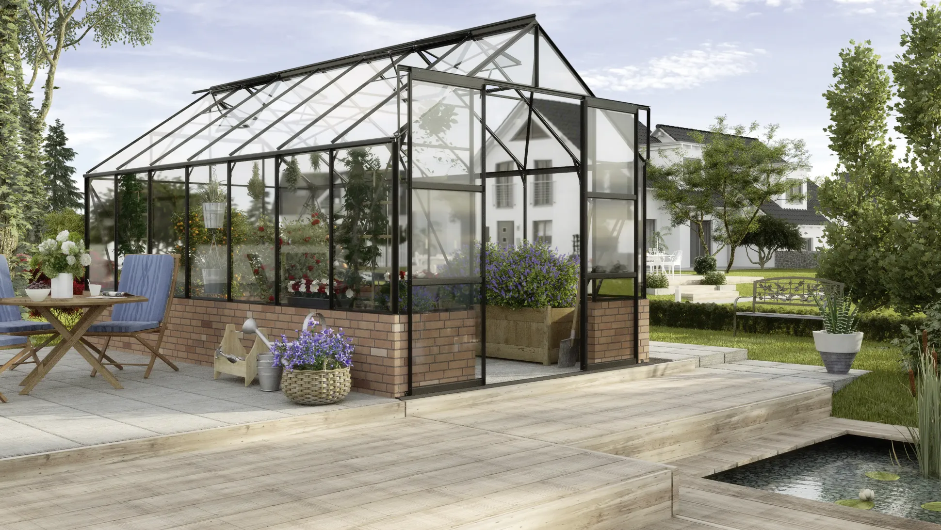 Vitavia Gewächshaus Cassandra 11500 256 x 450 cm 3 mm ESG