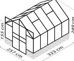 Vitavia Gewächshaus Cassandra 8300 257 x 324 cm 3 mm ESG