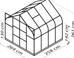 Vitavia Gewächshaus Dione 6700 264 x 258 cm 3 mm ESG