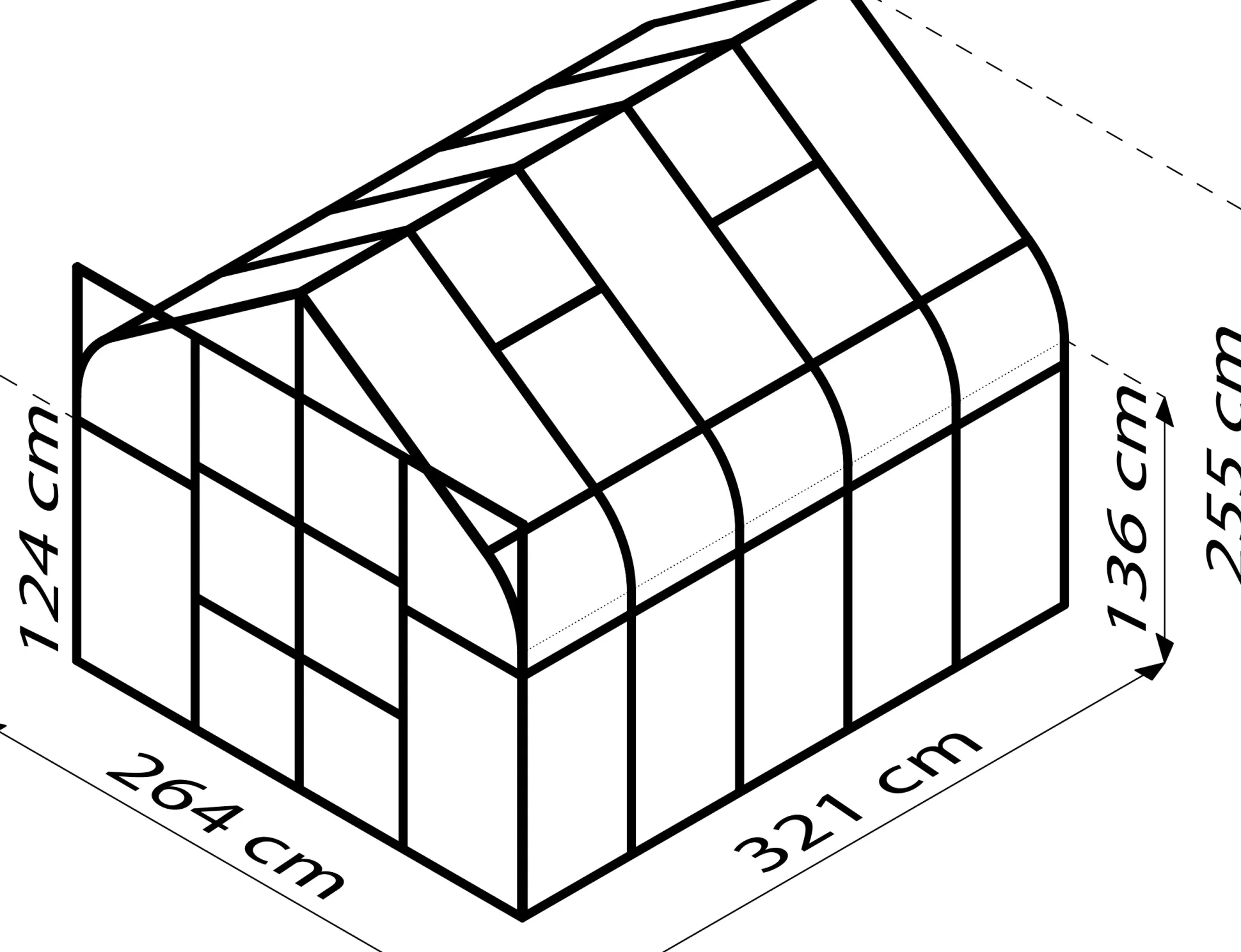 Vitavia Gewächshaus Dione 8300 smaragd 2,64 x 3,21 x 2,55 m