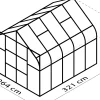 Vitavia Gewächshaus Dione 8300 264 x 321 cm 3 mm ESG