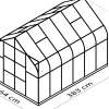 Vitavia Gewächshaus Dione 9900 smaragd 2,64 x 3,83 x 2,55 m