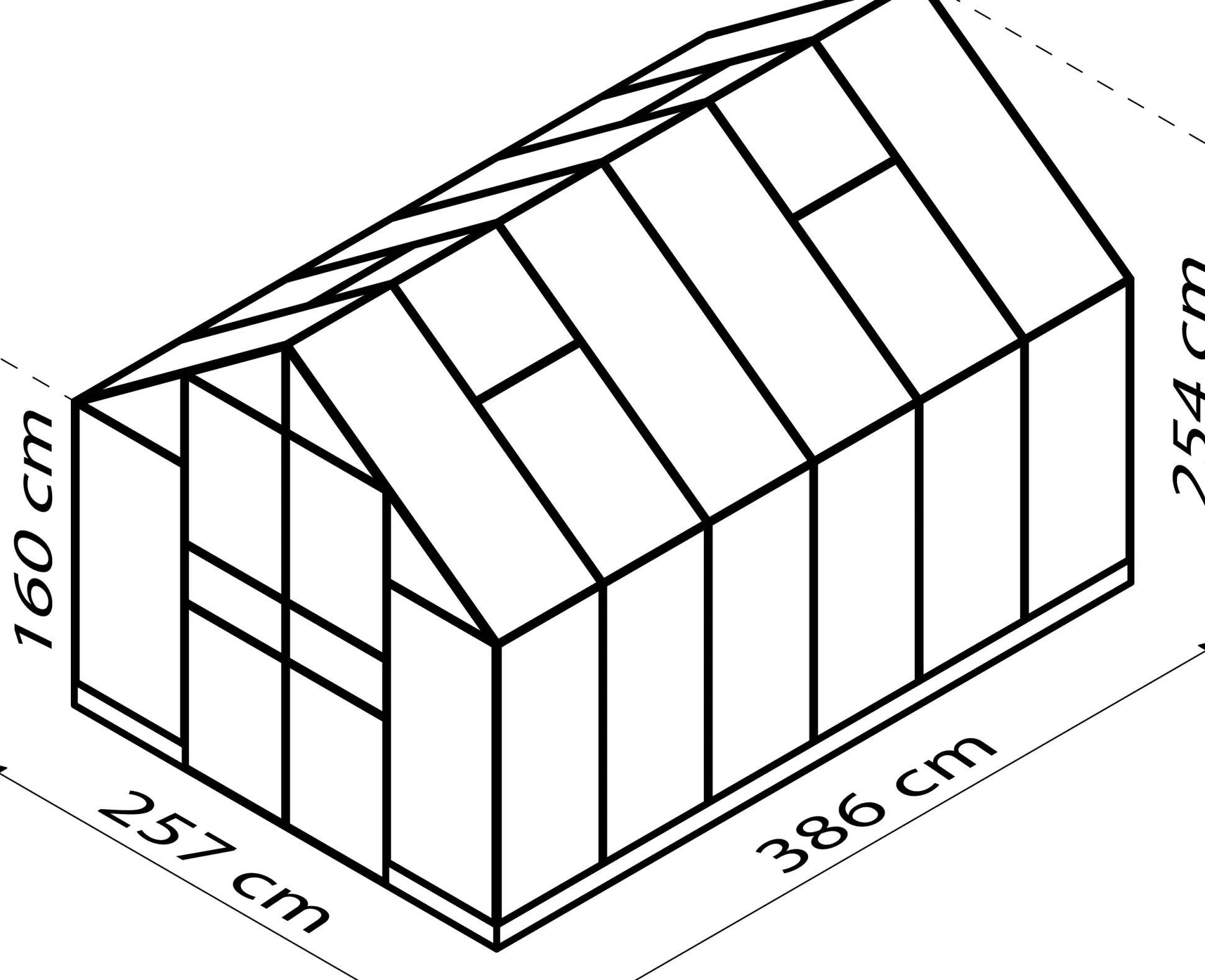 Vitavia Gewächshaus Domus 9900 257 x 386 cm 6 mm HPK