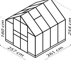 Vitavia Gewächshaus Domus 6700 257 x 261 cm 6 mm HPK