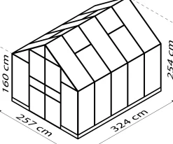 Vitavia Gewächshaus Domus 8300 257 x 324 cm 4 mm HPK