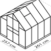 Vitavia Gewächshaus Domus 6700 257 x 261 cm 4 mm HPK