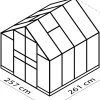 Vitavia Gewächshaus Domus 6700 257 x 261 cm 4 mm HPK