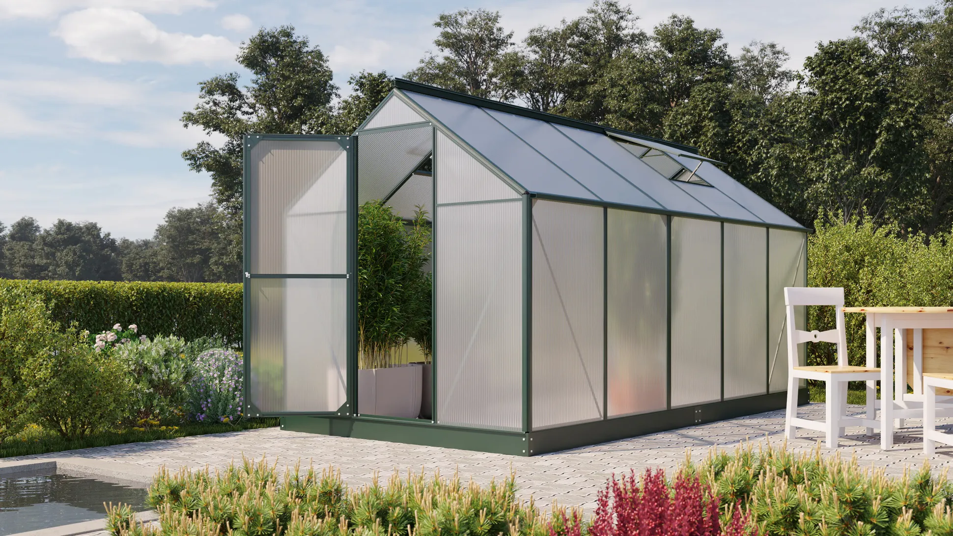 Vitavia Gewächshaus Eos 7500 190 x 375 cm 4 mm HPK
