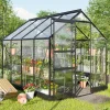 Vitavia Gewächshaus Eris 5000 ESG 3 mm schwarz 261 x 195 cm