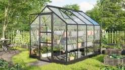 Vitavia Gewächshaus Eris 5000 ESG 3 mm schwarz 261 x 195 cm
