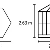 Vitavia Gewächshaus Juno 4500 253 x 221 cm 3 mm ESG