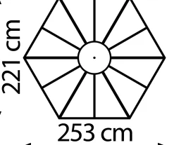 Vitavia Gewächshaus Juno 4500 253 x 221 cm 3 mm ESG