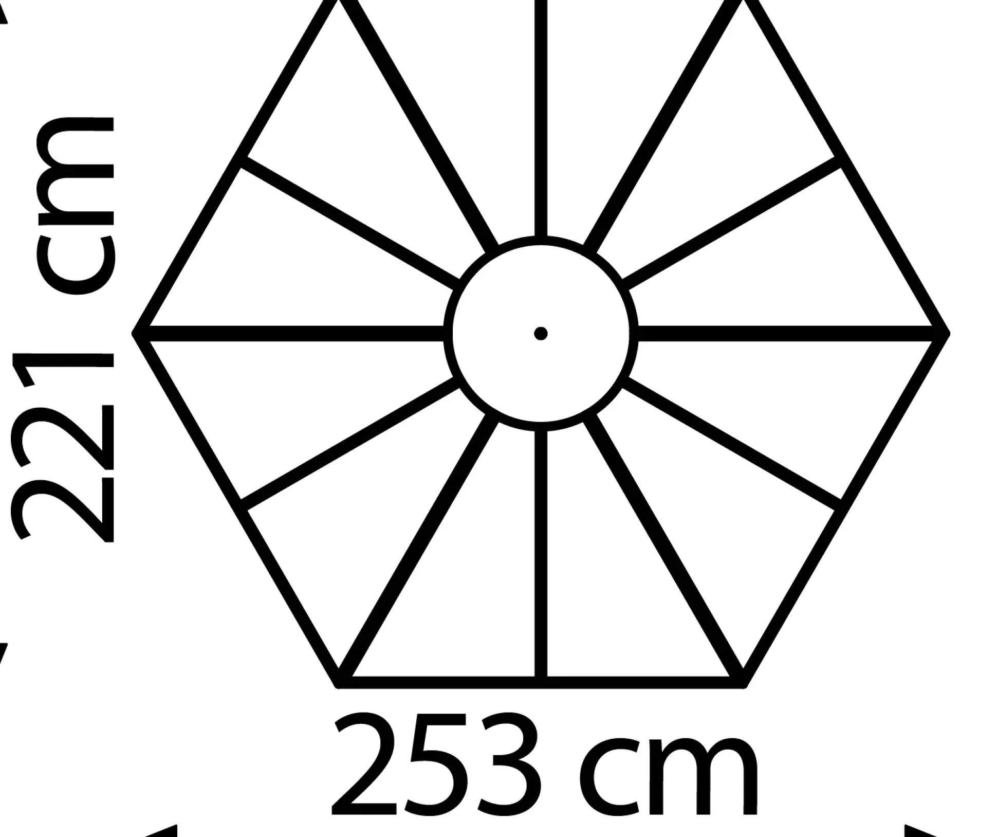 Vitavia Gewächshaus Juno 4500 253 x 221 cm 3 mm ESG