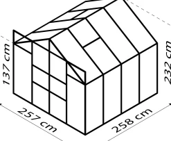 Vitavia Gewächshaus Mars 6700 254 x 254 cm 4 mm HPK