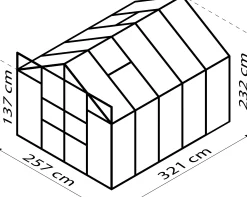 Vitavia Gewächshaus Mars 8300 254 x 317 cm 6 mm HPK