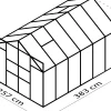 Vitavia Gewächshaus Mars 9900 254 x 379 cm 3 mm ESG