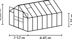 Vitavia Gewächshaus Mars 11500 445 x 257 cm 3 mm ESG