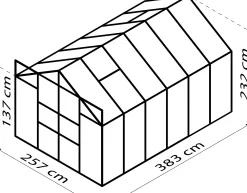 Vitavia Gewächshaus Mars 9900 254 x 379 cm 3 mm ESG