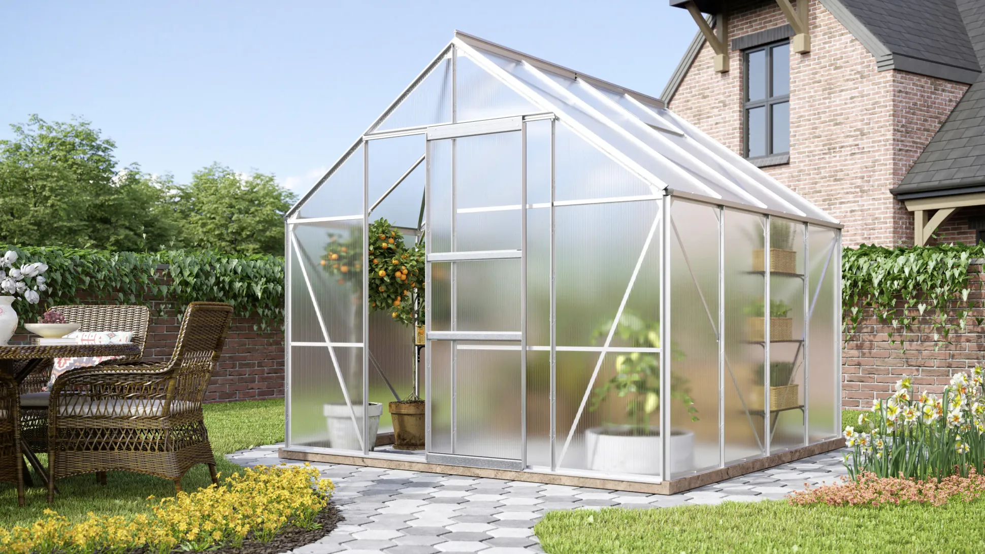 Vitavia Gewächshaus Merkur 6700 254 x 254 cm 4 mm HPK