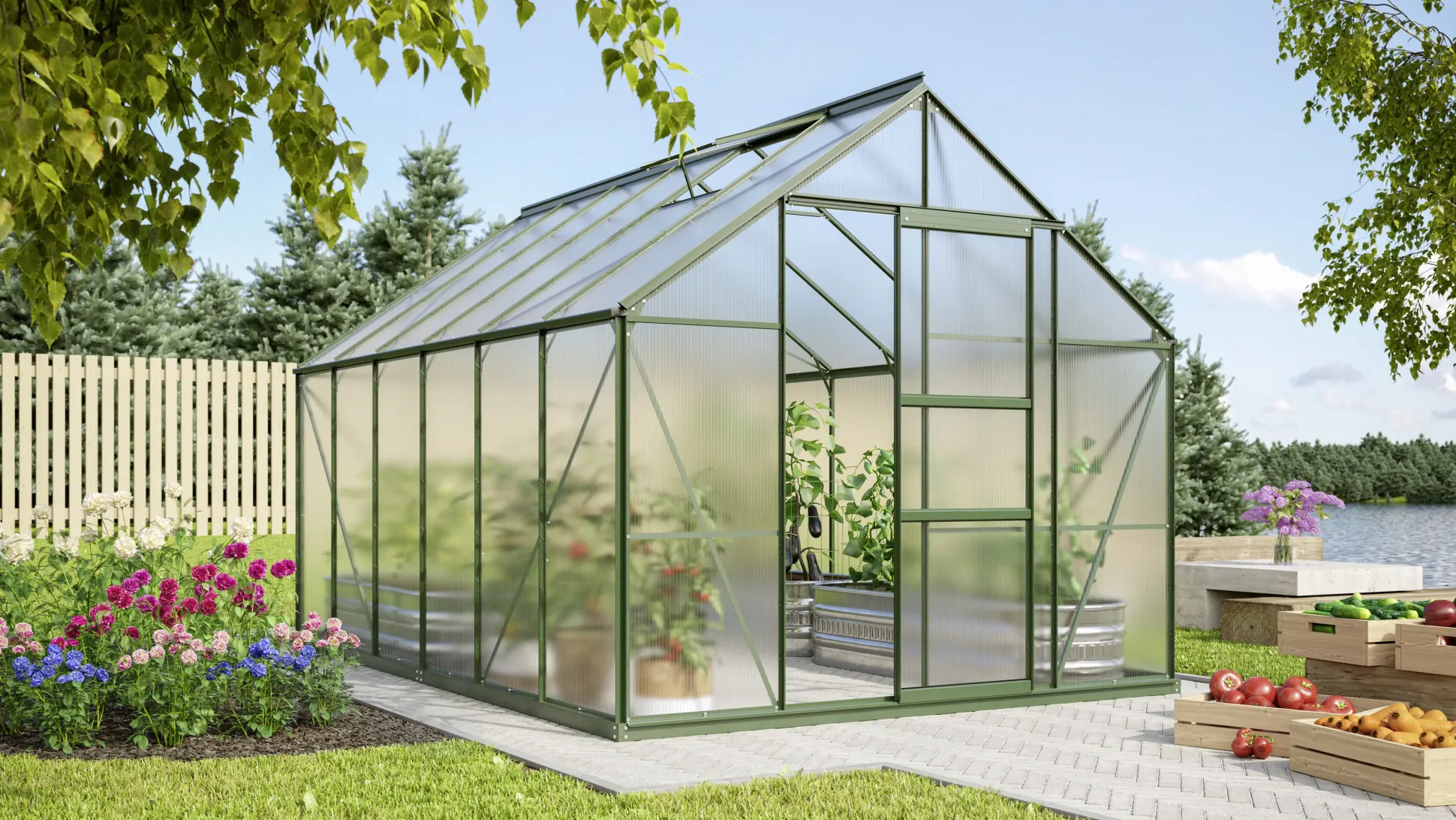 Vitavia Gewächshaus Merkur 9900 254 x 379 cm 4 mm HPK