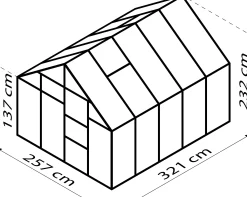 Vitavia Gewächshaus Merkur 8300 254 x 317 cm 6 mm HPK