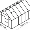 Vitavia Gewächshaus Merkur 9900 254 x 379 cm 3 mm ESG