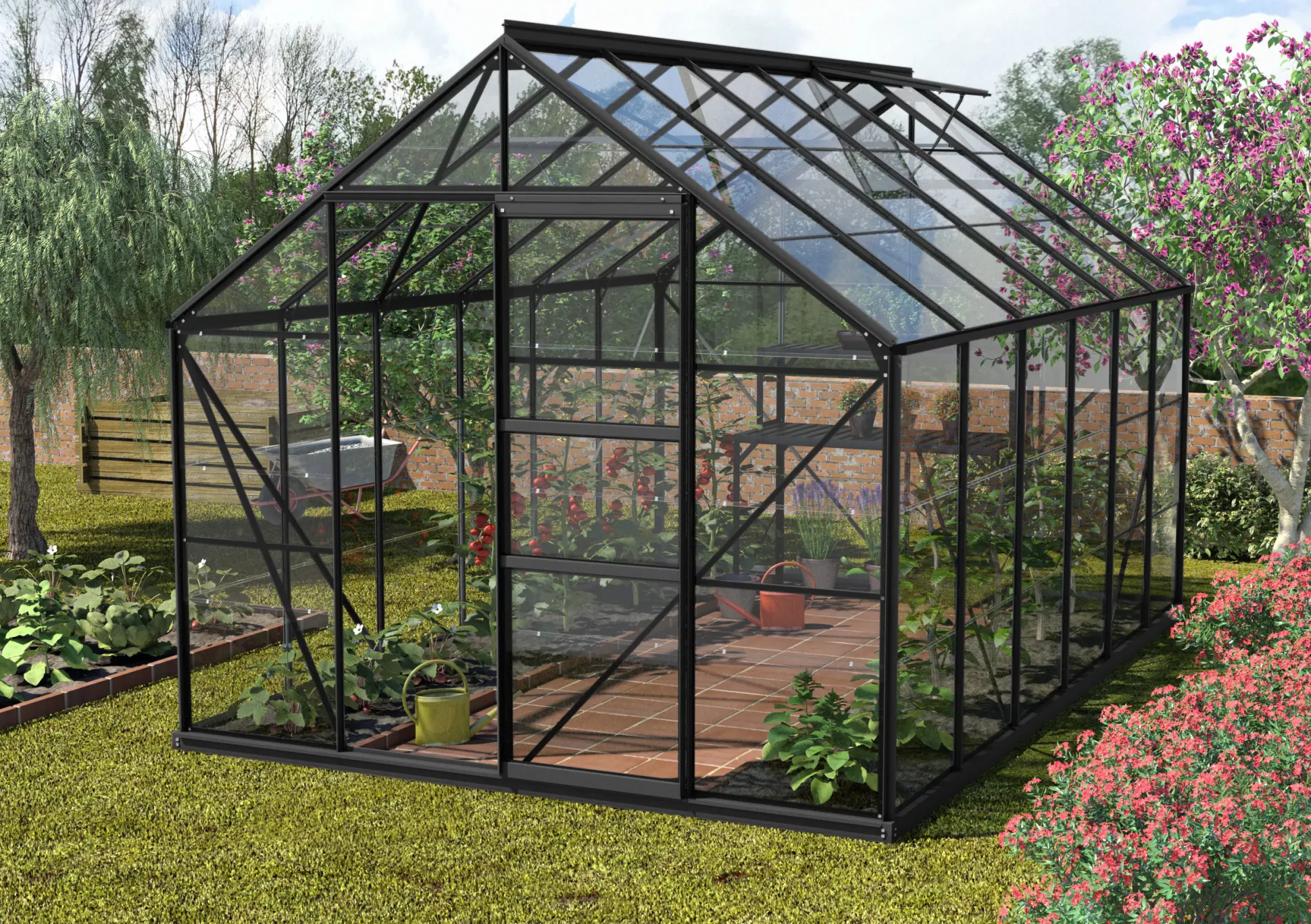 Vitavia Gewächshaus Merkur 9900 254 x 379 cm 3 mm ESG