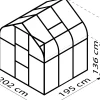 Vitavia Gewächshaus Orion 3800 202 x 195 cm 3 mm ESG
